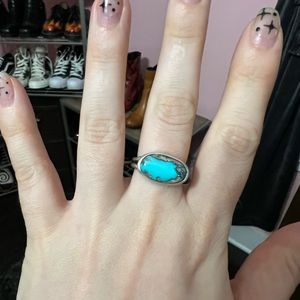 Numi Olive Sterling silver turquoise ring size 7.25